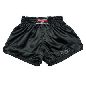 Boon Retro Black Muay Thai Shorts